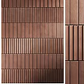 Brown Brick Wall Design Ideas With Various Vertical And Horizontal Patterns 3d model