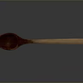 Handmade Natural Wooden Spoon With Smooth Handle For Kitchen Cooking Use