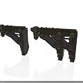 Industrial Mechanical Arm Equipment With Metal Structure And Bolted Connections On White Background