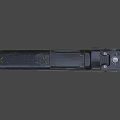 Tactical Pistol With Detailed Green Grip Top Mounted Sight And Tactical Flashlight Features
