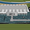 Modern Sales Office Architecture Exhibition Art Gallery Architecture 3d model