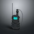 Professional Handheld Walkie Talkie With Antenna Digital Screen And Coiled Mic