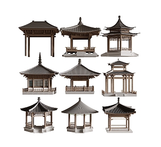 Chinese Pavilion Ancient Pavilion 3d model