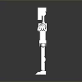 Game and Movie Character 3D Rendered White Robot with Extended Arms and Mechanical Joints