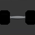 Black Hex Dumbbell With Silver Metal Bar For Home Fitness Training