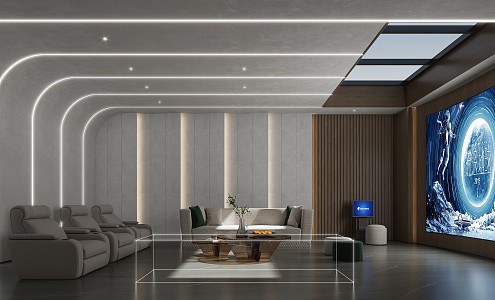 modern video room 3d model