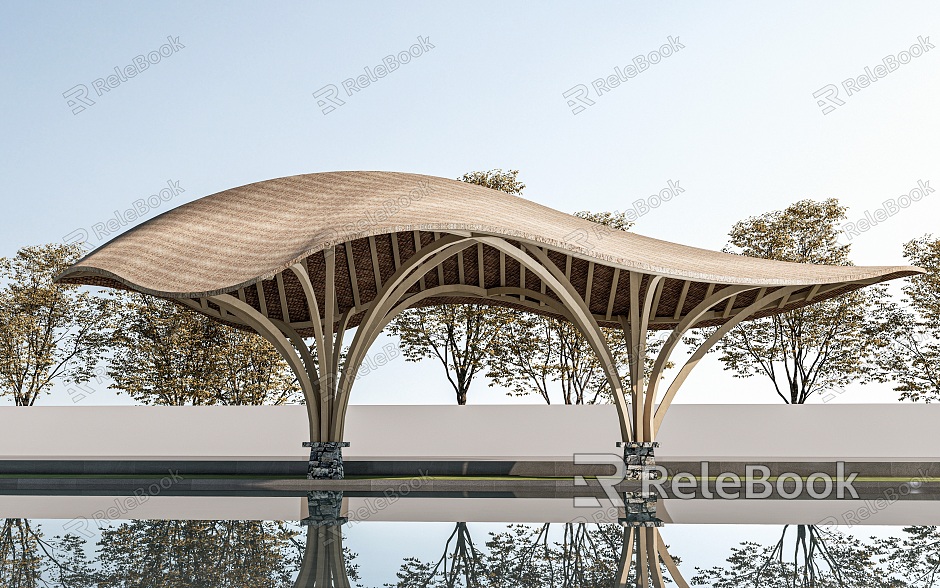 Modern gallery frame special-shaped pavilion special-shaped door head special-shaped gallery frame special-shaped structure model