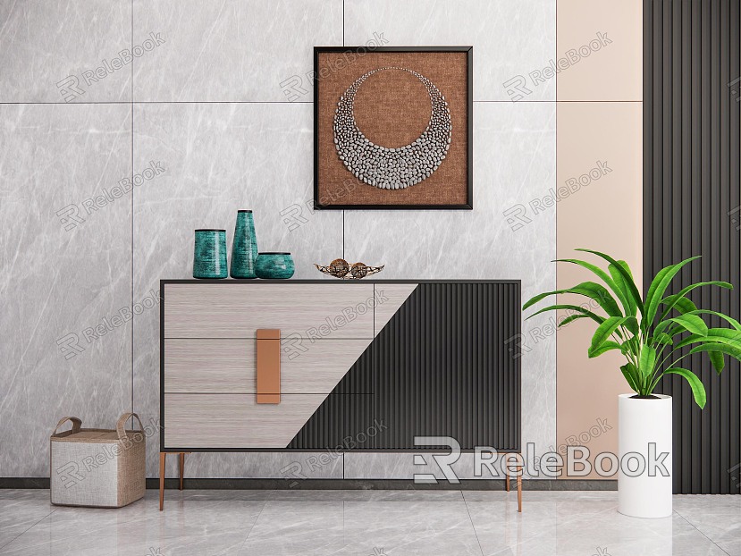 Modern Entrance Cabinet model