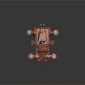 Rusty Metal Handmade Toy Tow Truck With Vintage Style And Decorative Crane