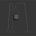 Sturdy Metal Frame Commercial Equipment With Hanging Bucket And Circular Rings