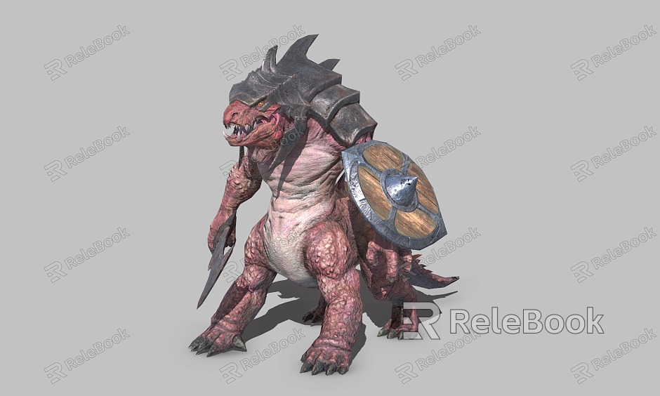 Lizard Man Warrior Dragon Guard model