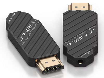J Tech Digital Analog to HDMI Converter Black Compact Digital Accessory for Devices 3d model