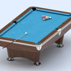 Billiard table billiard cue billiards 3d model