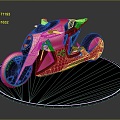 Motorcycle Two-wheeled Motorcycle Cross-country Motorcycle Road Race Motorcycle Motor Vehicle Transport 3d model