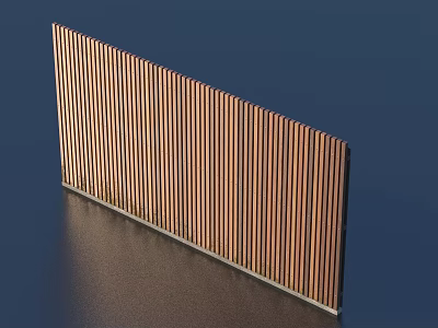 Copper Colored Decorative Panel With Vertical Stripes And Reflective Surface For Household Use 3d model