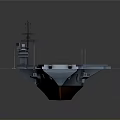 Realistic Aircraft Carrier 3D Model Featuring Flight Deck And Command Tower