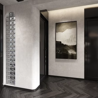 Modern corridor aisle 3d model