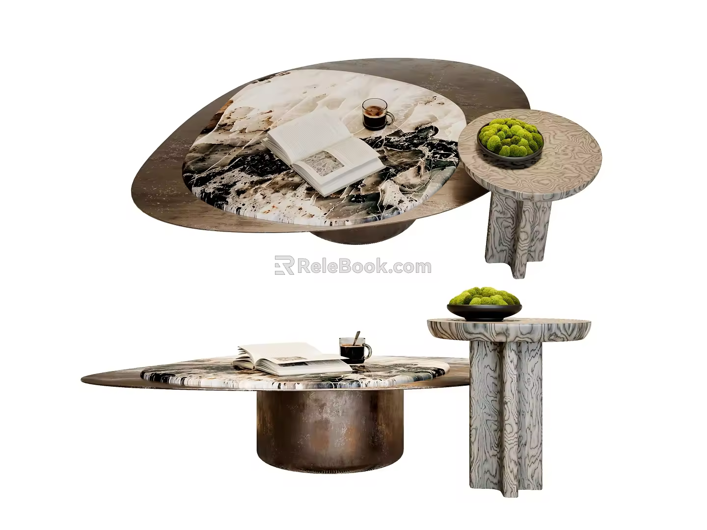 Modern Coffee Table Modern Coffee Table Combination Light Luxury Coffee Table Italian Style Coffee Table Combination Luxury Stone Coffee Table Marble Coffee Table 3d model