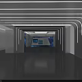 Modern Monitoring Room With Smart Security Command Screens Control Desks And Office Chairs