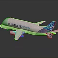 Airbus Beluga Aircraft Model In White And Blue With Tail Number 2 On Shiny Surface