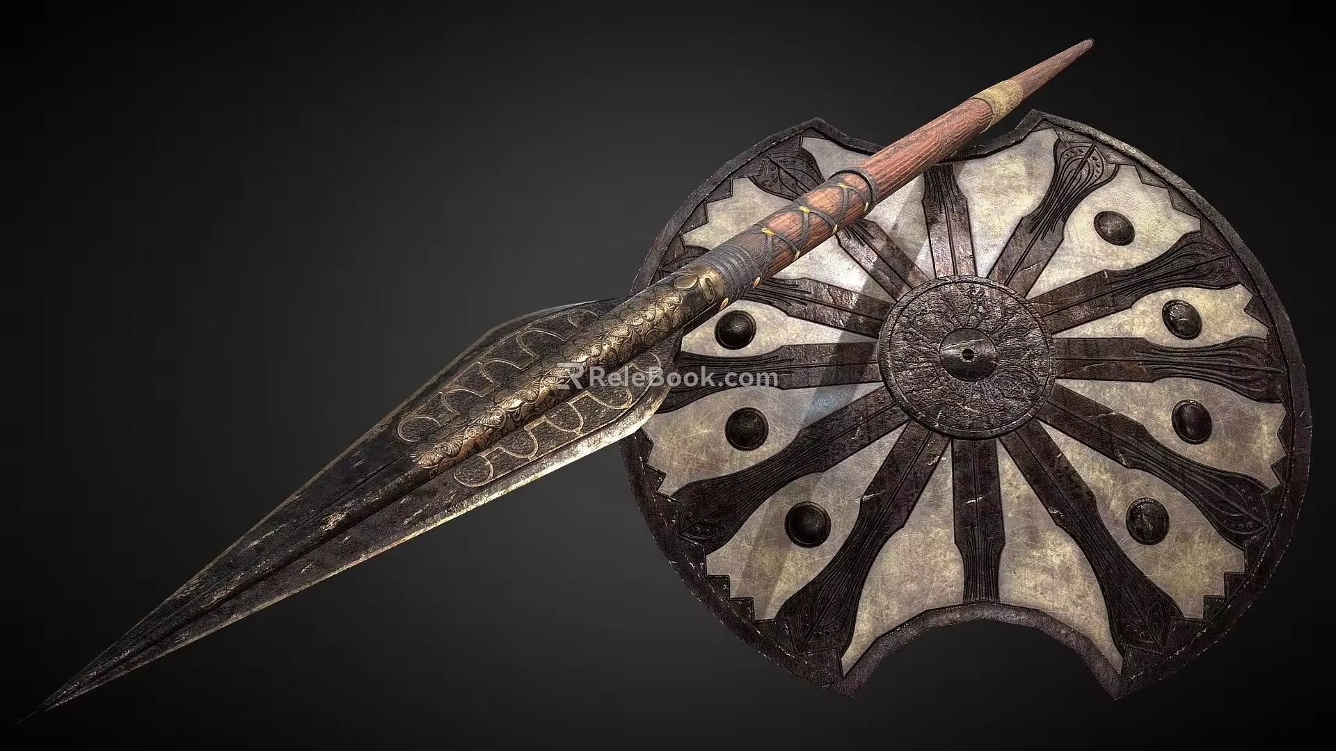 Shield and Spear of Achilles 3d model