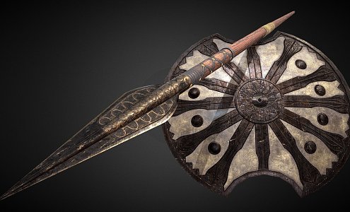 Shield and Spear of Achilles 3d model