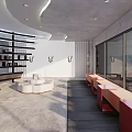 modern science and technology sense bionics office space 3d model