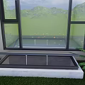 Elegant Detached Villa Featuring Large Windows Green Mountain View Lawn And Lush Plants