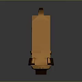 Low Poly Geometric Pug Stuffed Toy in Orange and Brown Color Design