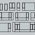Different Style Windows With Various Designs And Multiple Sizes 3d model