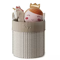 Woven Toy Storage Baskets With Stuffed Animals Fringe Decor And Various Shapes For Kids Room