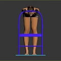Fitness Stretching Session On Blue Yoga Mat With Supportive Blue Chair