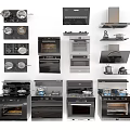 Different Types of Modern Kitchen Appliances Including Stoves Ovens and Range Hoods