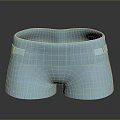 Light Blue Ribbed Briefs With Side Buckles For Daily Comfortable Wear