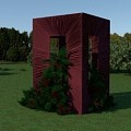 Deep Rose Red Shape Cloth Mantle Natural Floral Wedding 3d model