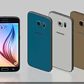 Samsung Smartphones In Various Colors Featuring Front Display With Time And Colorful Wave Design