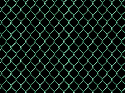 Green Chain Link Fence With Diamond Pattern And Distinct Textured Surface Design 3d model