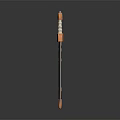Decorative Ornate Sword With Metallic Blade Copper Leather Scabbard And Decorative Hilt