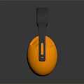 Orange And Black Over Ear Computer Headphones With Ergonomic Design For Comfortable Use