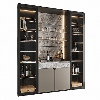 Light Luxury Wine Cabinet Sideboard Cabinet Storage Cabinet 3d model