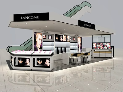 Lancome Specialty Store With Display Counters And Cosmetic Product Exhibits 3d model