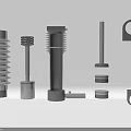Different Types Of Automotive Parts Including Bolts Shafts Sleeves And Washers