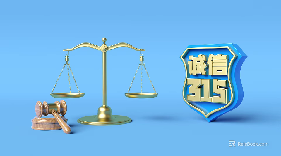 Professional Business Equipment Featuring Balance Scale Gavel and Integrity 315 Shield 3d model 