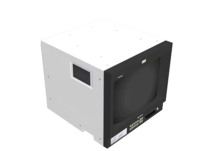 Industrial Equipment Featuring White And Black Exterior Integrated Display Screen And Control Panel 3d model