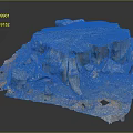 Wooden Tree Stump Decorative Piece With Natural Stone Elements And Textured Base