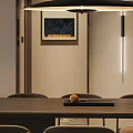 Modern Elegant Living Dining Room Interior With Sofa Coffee Table Rug Wall Art Dining Chairs