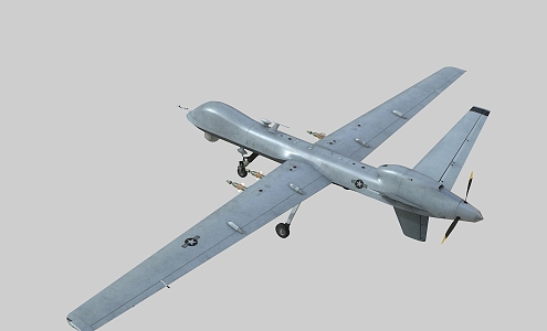 Imagining Enemy PBR US MQ9 Predator Reaper UAV MQ9 Cha Hit Integrated UAV 3d model