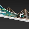30th Anniversary Business Street Photo Check-in Spot With Welcome Sign And Bridge Structure