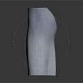 Light Blue Pencil Skirt With Slim Fit Cotton Fabric And Seam Details
