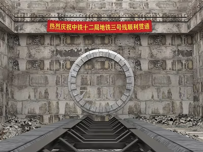 Industrial Equipment Tunnel Boring Machine Facilitates Metro Line 3 Construction Breakthrough 3d model